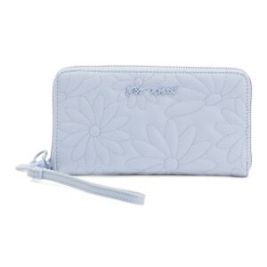💙🔹️Betsey Johnson🔹️ Blue Quilted Vozed Z/A Wallet Wristlet  Floral Wallet